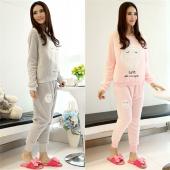 Winter neue Verdickte süß geschlafen Eule korallen Vlies Pyjama inneneinrichtungsgegenstände Anzug sAmt nach Hause trage