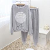 Winter neue Verdickte süß geschlafen Eule korallen Vlies Pyjama inneneinrichtungsgegenstände Anzug sAmt nach Hause trage