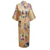neue lange Robe Satin Rayon Bademantel Nachthemd für Damen Kimono Nachtwäsche Blume plus s Grösse xxxl s02d
