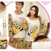 neue Mode Frühling im Herbst Schlafanzug hatte Nachts lange Ärmel comic Liebhaber Homewear Paare Matching Erwachsene