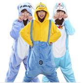 Grosshandel EinHorn Panda stitch unisex Flanell Kapuzenpulli Pyjama kostüm Cosplay Tier Onesies Nachtwäsche