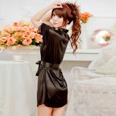 heiße Schwarze Versuchung Damen Unterwäsche Bekleidung Hals sexy dessous Nachthemden Abendkleid Spitzen plus Size na