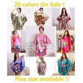 Top Verkauf Nachthemden Sleepshirts Faux Seide plus Grösse home BadeMantel weibliche Damen Nachtwäsche Morgenmantel