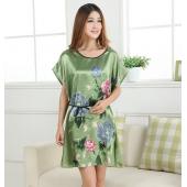 Weisse Damen plus Size Faux Morgenmantel bath Robe Nachthemd Pijama Sommer Sleepshirts neuen Stil Nachtwäsche