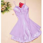 Damen sexy Spitzen Nachthemden unechter Seide Spaghetti Riemen Pijamas mujer Sommer Nachtwäsche Sleepshirt