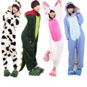 kigurumis pikachu Panda Totoro rilakkuma pinguin günstling Lila Einhorn Tiger Tier Naht Pyjama Strampler Cosplay entsp