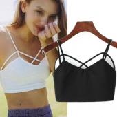 1 x Mode sexy Damen schnitt BH Pflanzliche Bustier Dralette Korsett Tank Top Bluse Strappy
