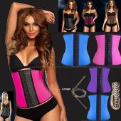 latex Taille cincher Sport latex Taille Ausbildung Korsetts 9 Stahl knochen Korsett schlankheits gaine amincissante