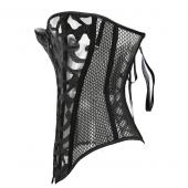 sexy Mesh Korsetts und bustie elastischen net Hebt Blumen Design busk Schliessung Bustier Korsett körper shapewear