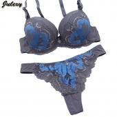 Julexy Stickereien 3 4 Tasse kaffee push up BH Damen werden neue Marke Spitzen sexy BH kurze Setzt Damen BHS