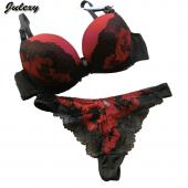Julexy Stickereien 3 4 Tasse kaffee push up BH Damen werden neue Marke Spitzen sexy BH kurze Setzt Damen BHS