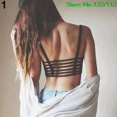 heiße Damen sexy Dralette eingesperrt Zurück geschnitten Strappy Gepolsterte  BH bralet Weste Pflanzliche Top