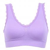 lässig Damen Feste Spitzen fitness Sport BH Gepolsterte  BH Pflanze Top stretch Weste