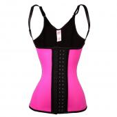 Taille trainer Weste ohne Taille trainer Schwarz Rosa latex xxl plus Size Taille Ausbildung Korsetts