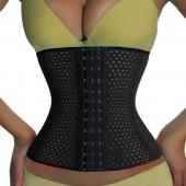 3rows Haken Damen zur billigen körper shaper Bustier Mode 4 Stahl gebürstet Taille Ausbildung Korsetts Schwarz