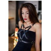 trendige Harajuku 100% handgefertigt Punk gotischen o Runde Leder geschirr körper knechtschaft fall gürtel underbust