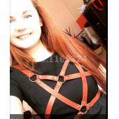 trendige Harajuku 100% handgefertigt Punk gotischen o Runde Leder geschirr körper knechtschaft fall gürtel underbust