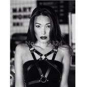 trendige Harajuku 100% handgefertigt Punk gotischen o Runde Leder geschirr körper knechtschaft fall gürtel underbust