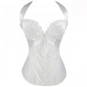 sexy Damen Spitzen bis leuchtend Goldenen Korsett Bustier dessous overbust Zip 2 Farben s xxl