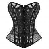 sexy burlesque Mesh spirale Stahl Damen ohne Korsett Steampunk gotischen Bustier Taille cincher Top