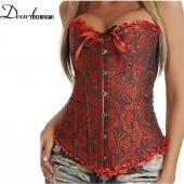 sexy corselet Damen Bustiers Top Satin BeStickt Taille Ausbildung overbust Korsetts und Grösse s 4xl sexy dessous heiß