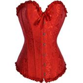sexy corselet Damen Bustiers Top Satin BeStickt Taille Ausbildung overbust Korsetts und Grösse s 4xl sexy dessous heiß