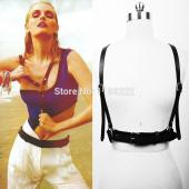 Männer Damen unisex echtes Leder geschirr körper knechtschaft Käfig gürtel Taillengürtel Riemen am gürtel mit straps