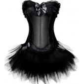 sexy dessous Spitzen Korsett Satin Top und g String und Rock Bustier Tutu HochZeitsKleid kostüm 3 Farbe fünf Grössen