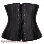 reiche sexy schLichten Schwarz 28 spirale Stahl ohne Taille Ausbildung cincher underbust Korsetts Top burleske baskisc