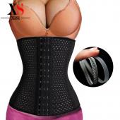 Damen sexy Taille Ausbildung Korsetts abnehmen 3rows Haken Bodysuit shapewear Korsetts Taille cincher Schwarzer Stahl