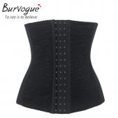 burvogue Body shaper Frau sexy Taille Ausbildung underbust Korsetts Bustiers Schwarzen Satin Korsett cinc