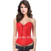 sexy dessous aus Schwarzem Satin Besticktes Korsett Bustiers Korsetts und String plus Size s m l xl xxl 3xl 4xl