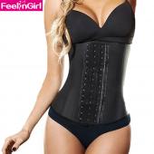 feelingirl 9 Stahl knochen Taille Ausbildung Korsett zu 100% latex Korsett sexy Damen latex Taille cincher Bodysu