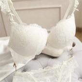 kleine Lady Unterwäsche Büstenhaltersatz 3 4 Becher Underwire Drücken die Spitzen BH slips Grösse 32 36 free Shippin