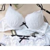 heiß kostenLoser Versand neue Polka Spitzen einen Tiefen v Lady BH push up 3 4 Dicke Unterwäsche sexy Damen