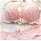 heiß kostenLoser Versand neue Polka Spitzen einen Tiefen v Lady BH push up 3 4 Dicke Unterwäsche sexy Damen