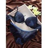 Mode Mode Spitze sexy Dünne Tiefen v Hals Drücken die Unterwäsche Verkaufen Jahrgang Einfarbig BüstenHaltersatz