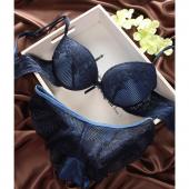 der neue Japanische sexy Spitzen Unterwäsche Damen dünn tief vs Hals Drücken die komfortablen Vintage Einfarbig Büste