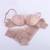 sexy Damen Spitzen Baumwolle Büsten Haltersatz gemütliche Unterwäsche push up BH und slip