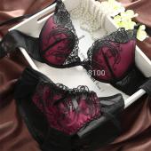 luxuriöse feine Spitzen BH hat einen Tiefen v Neck persönlichkeit sexy push up Unterwäsche Set Cup