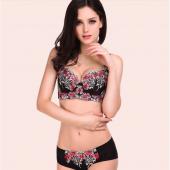 Damen Büstenhaltersatz Unterwäsche Damen 32 40 d Spitzen push up BH Damen Sticken plus Size BH und Höschen