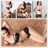 die FraNZösische Marke sexy Spitzen push up BH für Damen intim abc Grösse BH kurze Setzt flounced edlen Stickereie