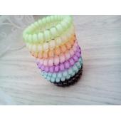 1lot 4PCs zopfbänder Telefon spule Farbige elastischen Haargummis für Mädchen die Haare knirschig mit einem kleinen 