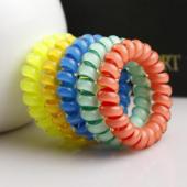1lot 4PCs zopfbänder Telefon spule Farbige elastischen Haargummis für Mädchen die Haare knirschig mit einem kleinen 