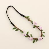 Mode Damen Braut Blume Bündchen Böhmischen Stil Rose Blume krone Haargummi Damen elastischen Strand Haar accessoire