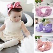 1 süßen baby kleinkind Mädchen Kinder elastischen Haargummi Turban knoten Kaninchen Ohr des Haar Accessoires 11