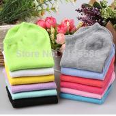 20PCs = 10pairs viele Damen Baumwollstrumpfe Sommer süße Bonbons Farbe Boot Socken für Frau Knöchel Socke Einfarbig