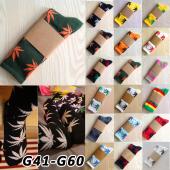 calcetines Gras hinterlässt Stil KnieStrümpfen meias Femininas Masculinas Blatt gedruckten Muster Baumwolle Damen Boot