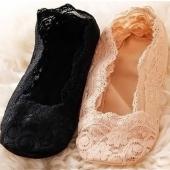 Mode Damen und Baumwolle Spitzen antiskid unsichtbaren linien DekolleTee Socken