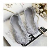 Mode Damen und Baumwolle Spitzen antiskid unsichtbaren linien DekolleTee Socken
